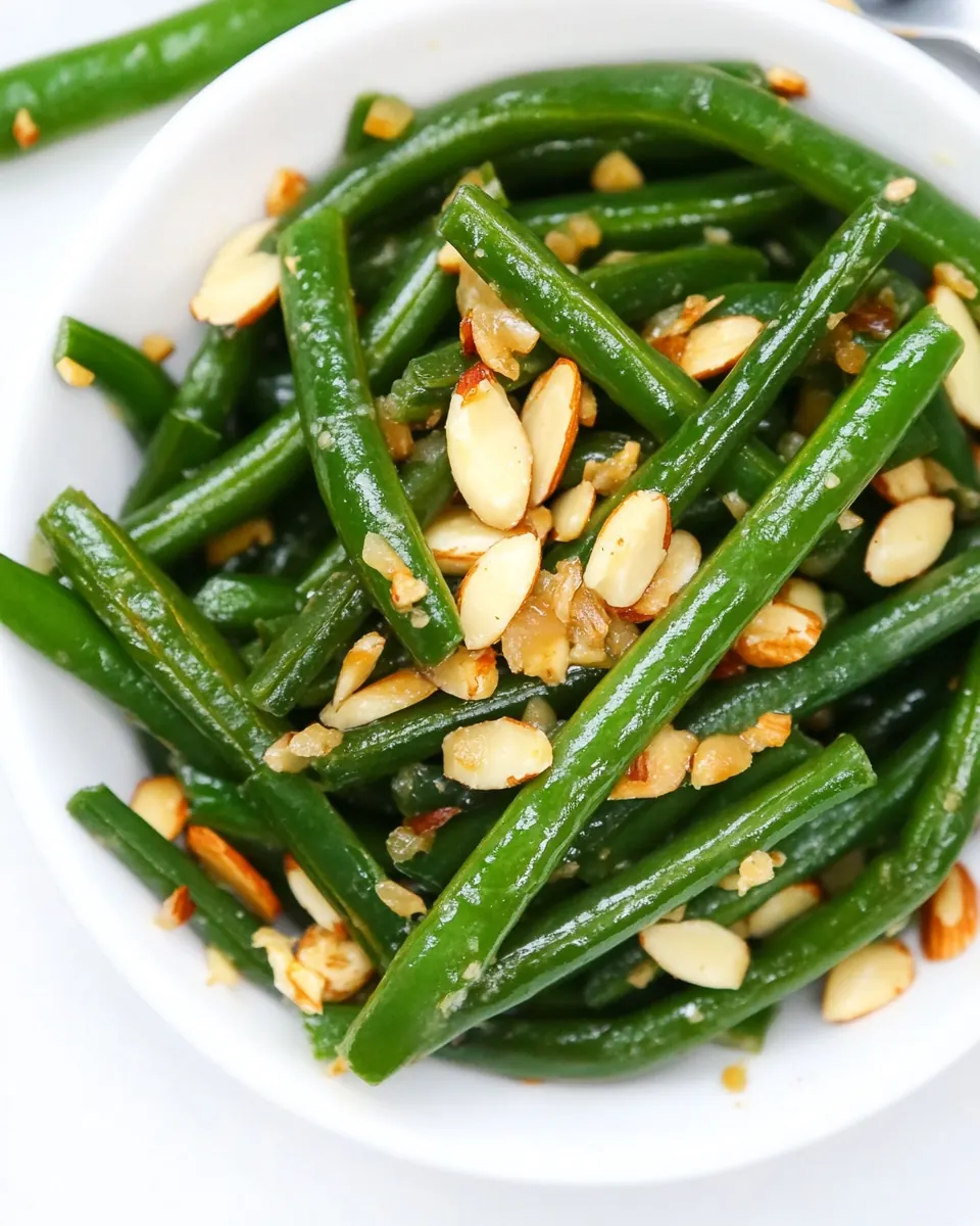 Green Beans with Almonds Garlic