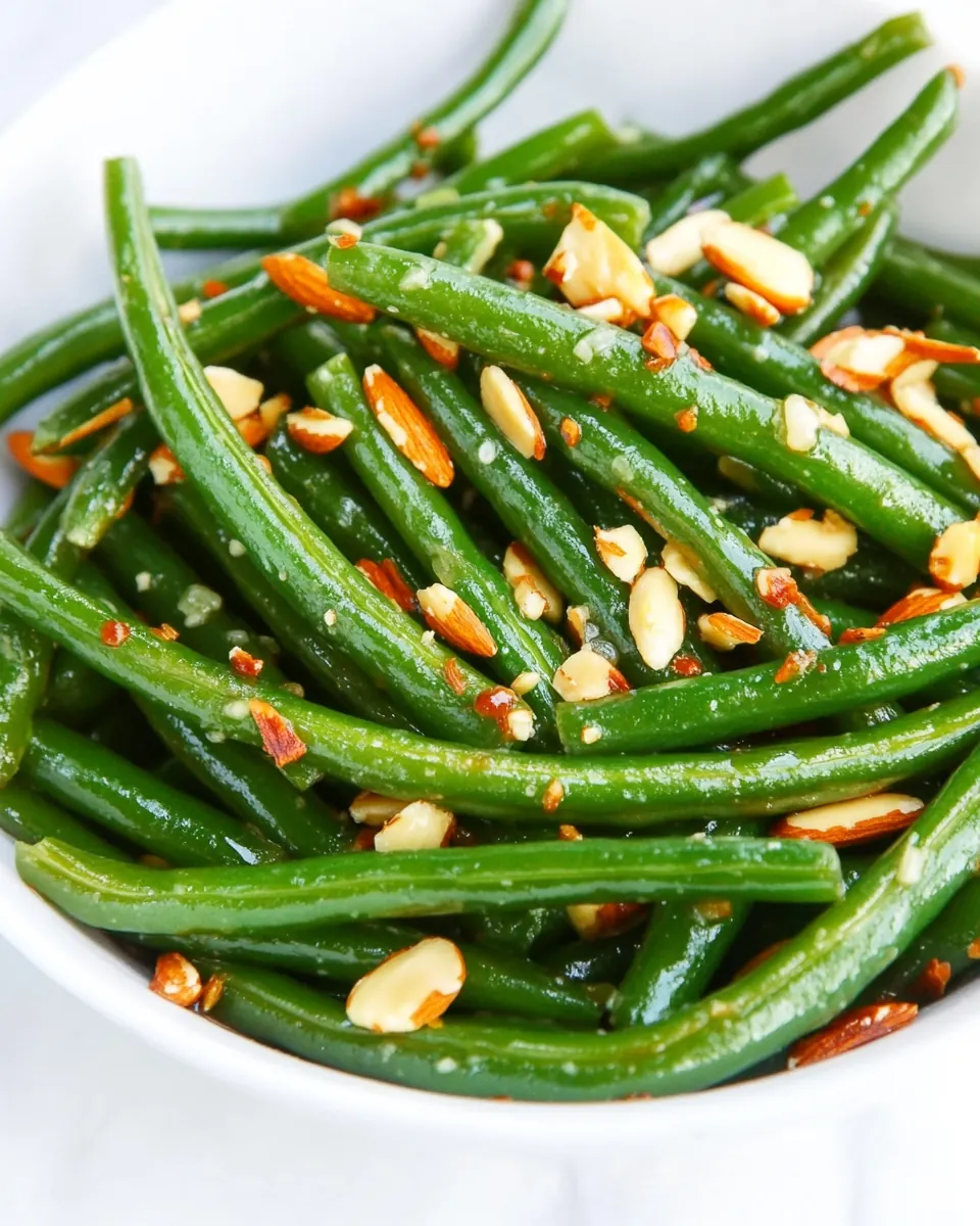 Green Beans with Almonds Garlic