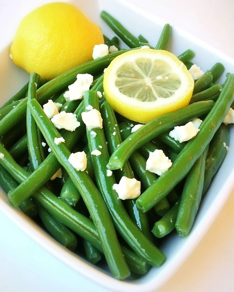 Green Beans with Lemon and Feta Cheese