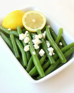 Green Beans with Lemon and Feta Cheese