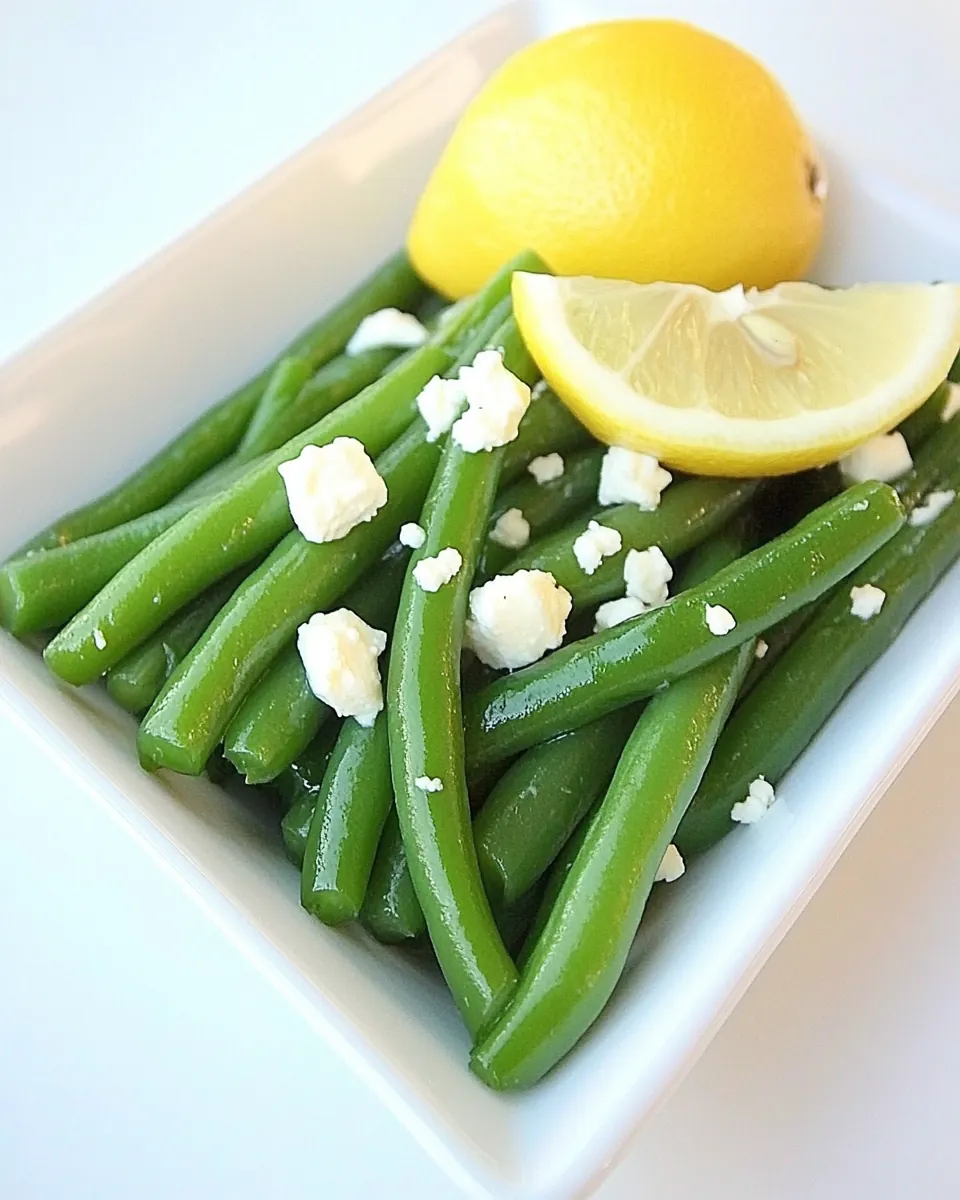 Green Beans with Lemon and Feta Cheese