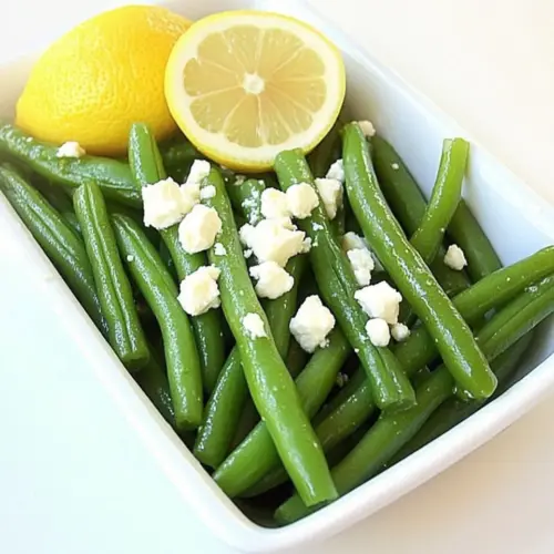 Green Beans with Lemon and Feta Cheese