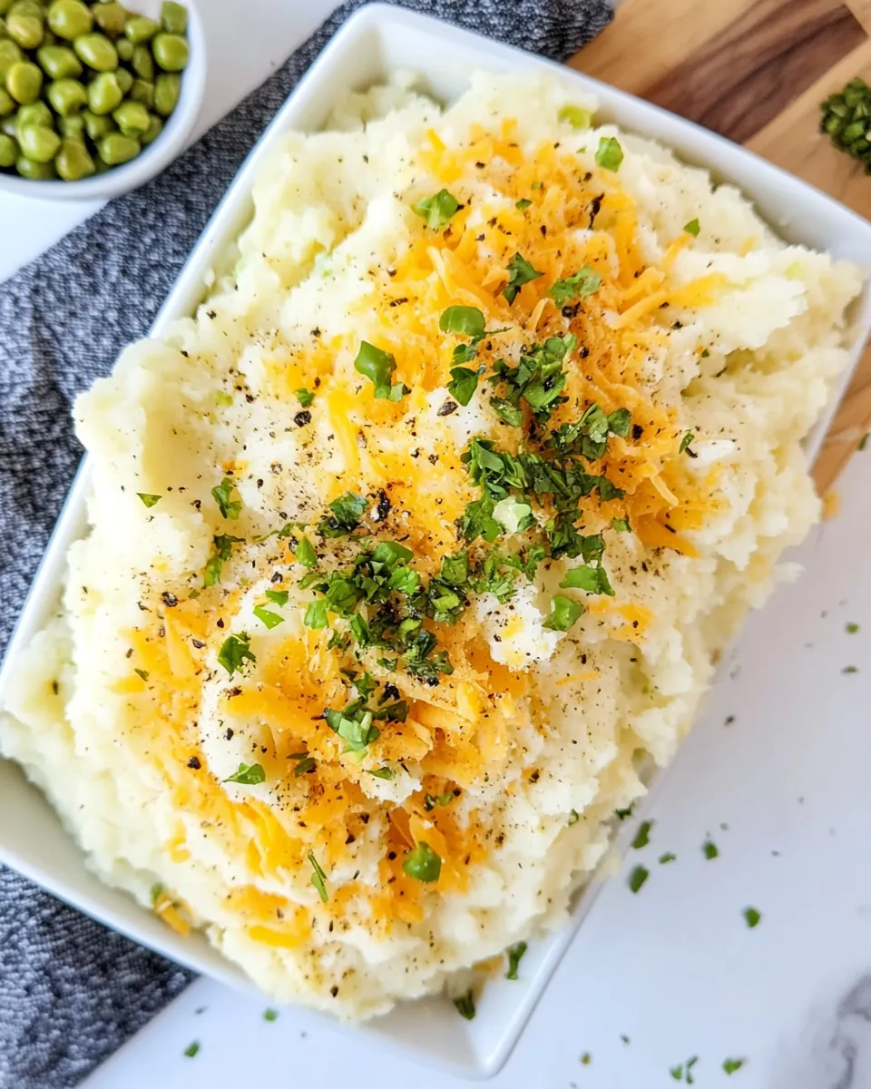 Green Chile Cheddar Mashed Potatoes