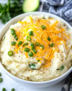 Green Chile Cheddar Mashed Potatoes