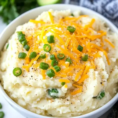 Green Chile Cheddar Mashed Potatoes