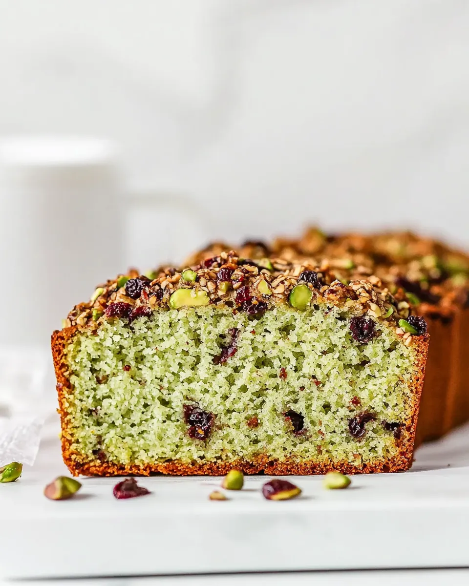 Green Cranberry Pistachio Bread