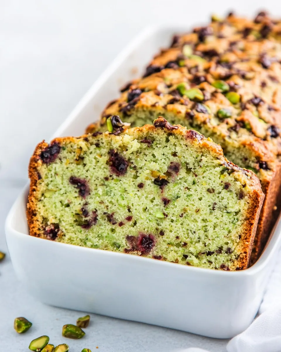Green Cranberry Pistachio Bread