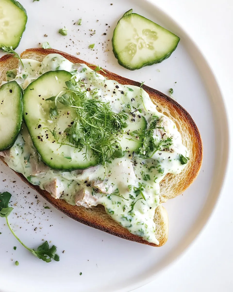 Green Goddess Tuna Melt Tartines