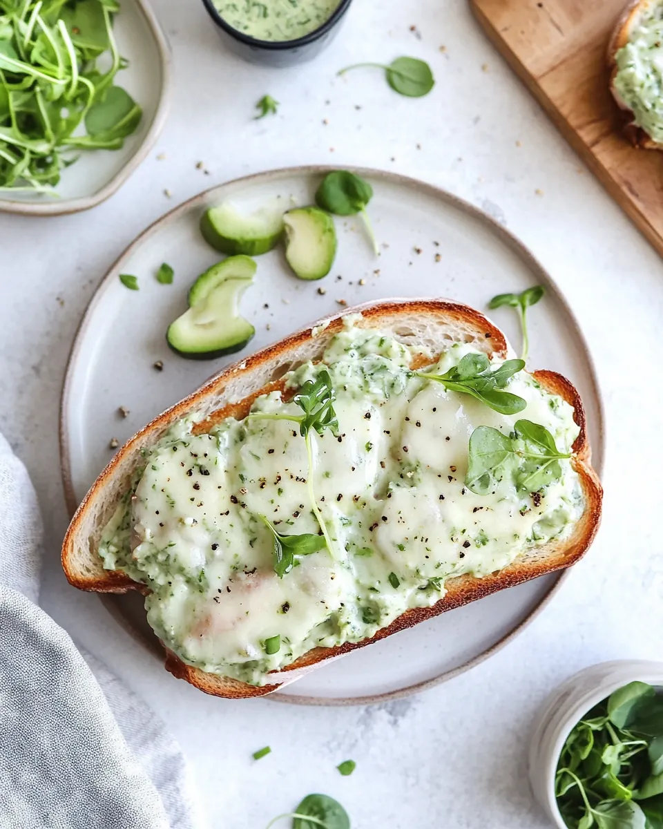 Green Goddess Tuna Melt Tartines