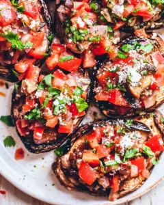 Grilled Bruschetta Portobello Mushrooms