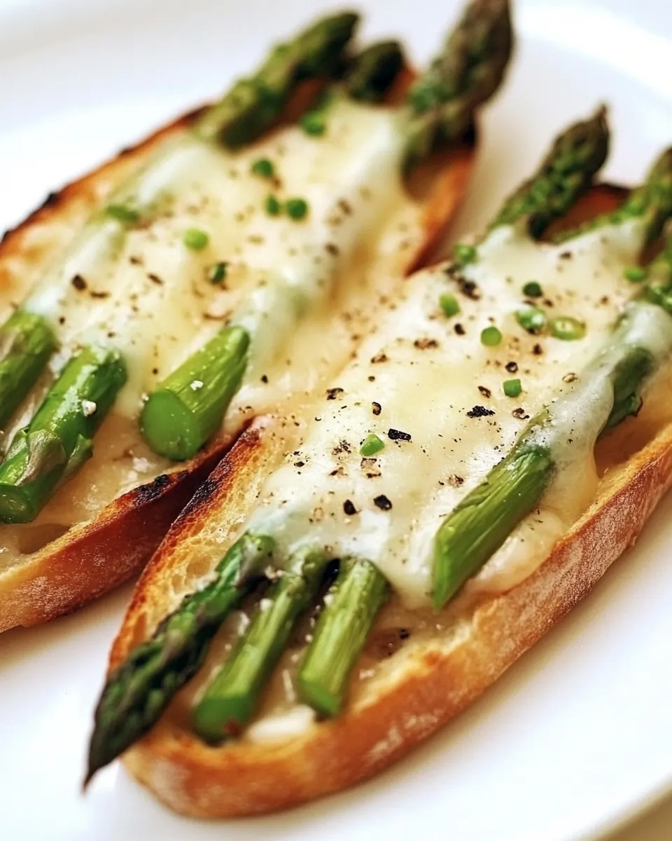 Grilled Bruschetta with Asparagus and Parmesan Cheese