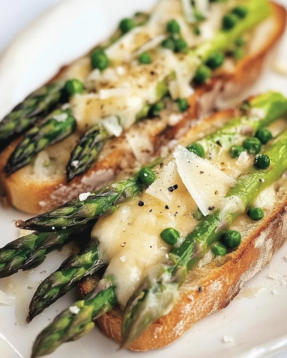 Grilled Bruschetta with Asparagus and Parmesan Cheese
