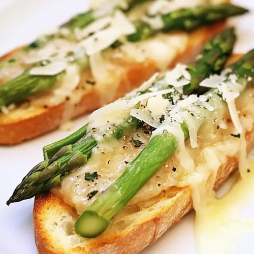 Grilled Bruschetta with Asparagus and Parmesan Cheese
