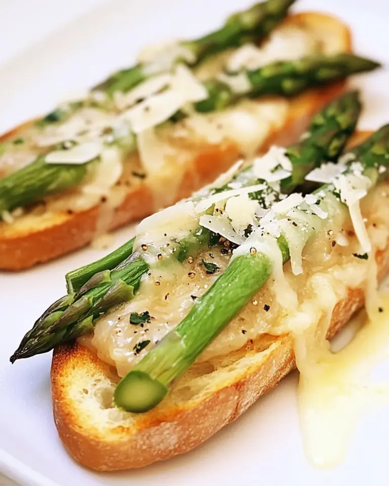 Grilled Bruschetta with Asparagus and Parmesan Cheese