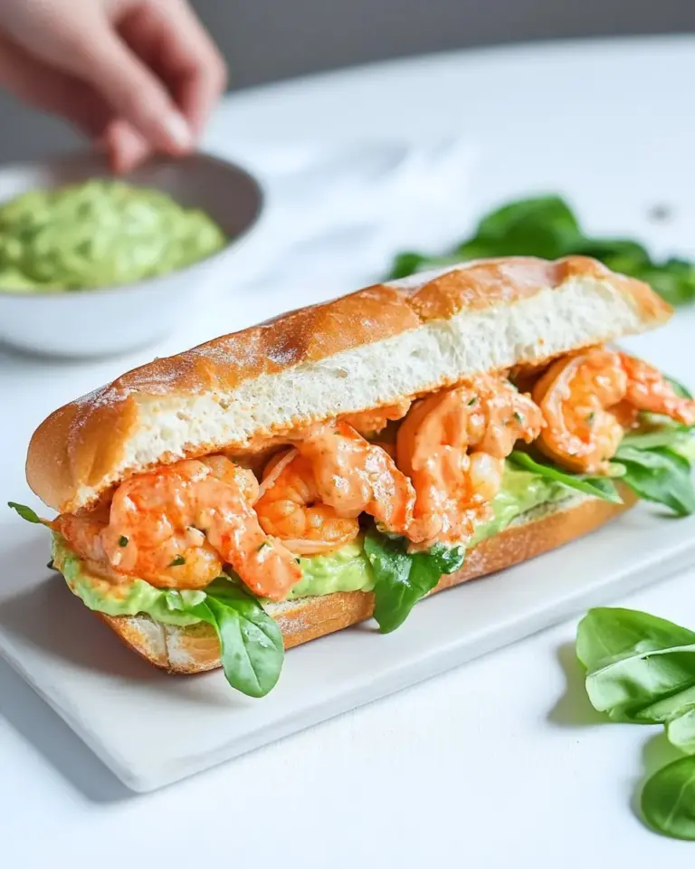 Grilled Buffalo Shrimp Sandwich with Spicy Avocado Ranch Dressing