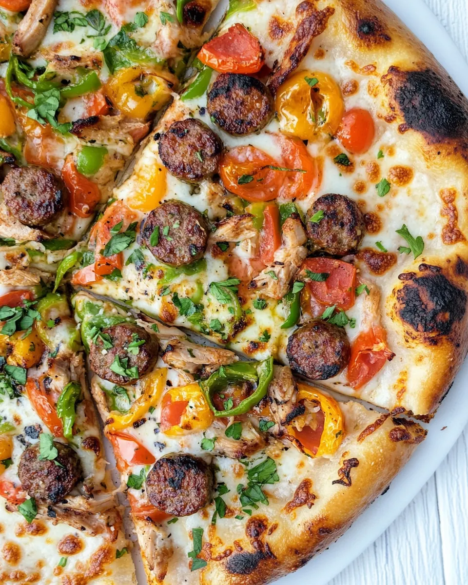 Grilled Chicken Sausage Pizza