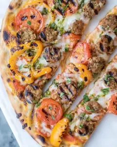 Grilled Chicken Sausage Pizza