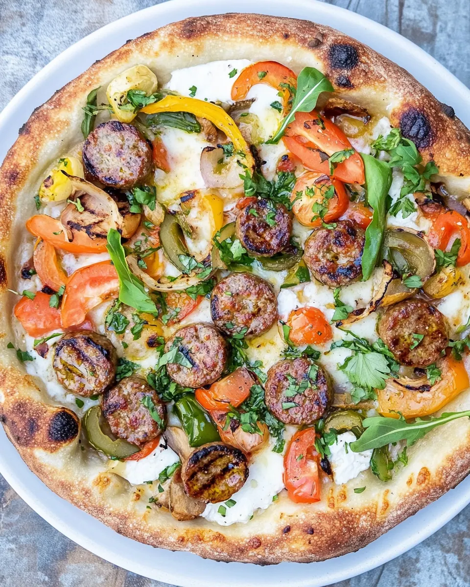Grilled Chicken Sausage Pizza