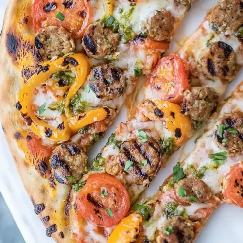 Grilled Chicken Sausage Pizza