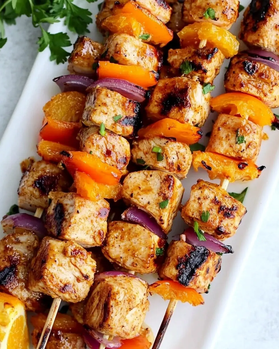 Grilled Chipotle Orange Turkey Kebabs