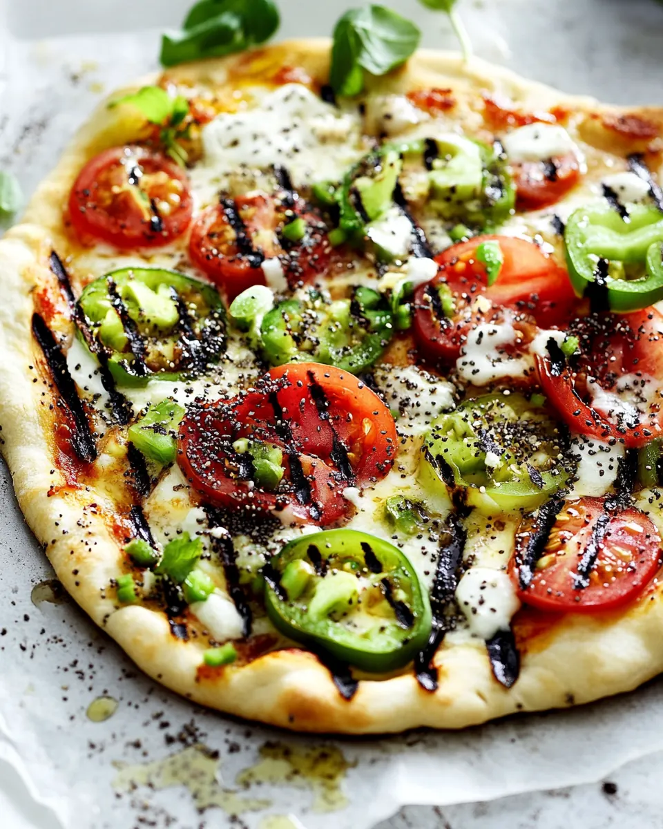 Grilled Everything Bagel Pizza