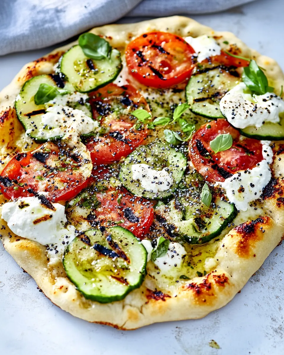 Grilled Everything Bagel Pizza