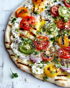 Grilled Everything Bagel Pizza