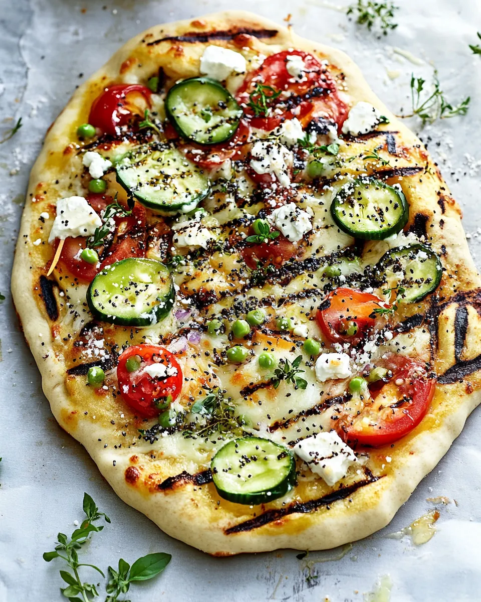 Grilled Everything Bagel Pizza