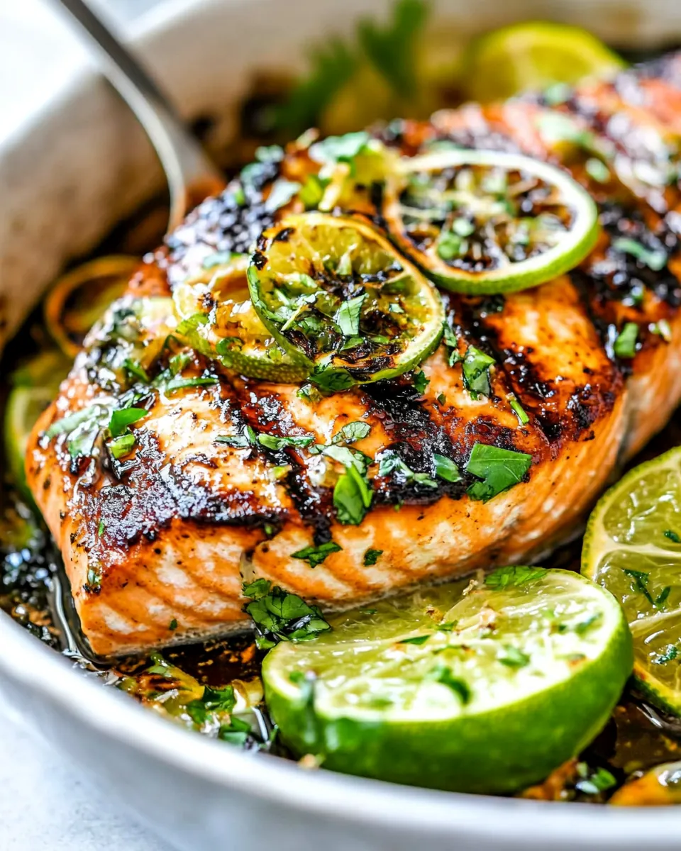 Grilled Honey Lime Salmon