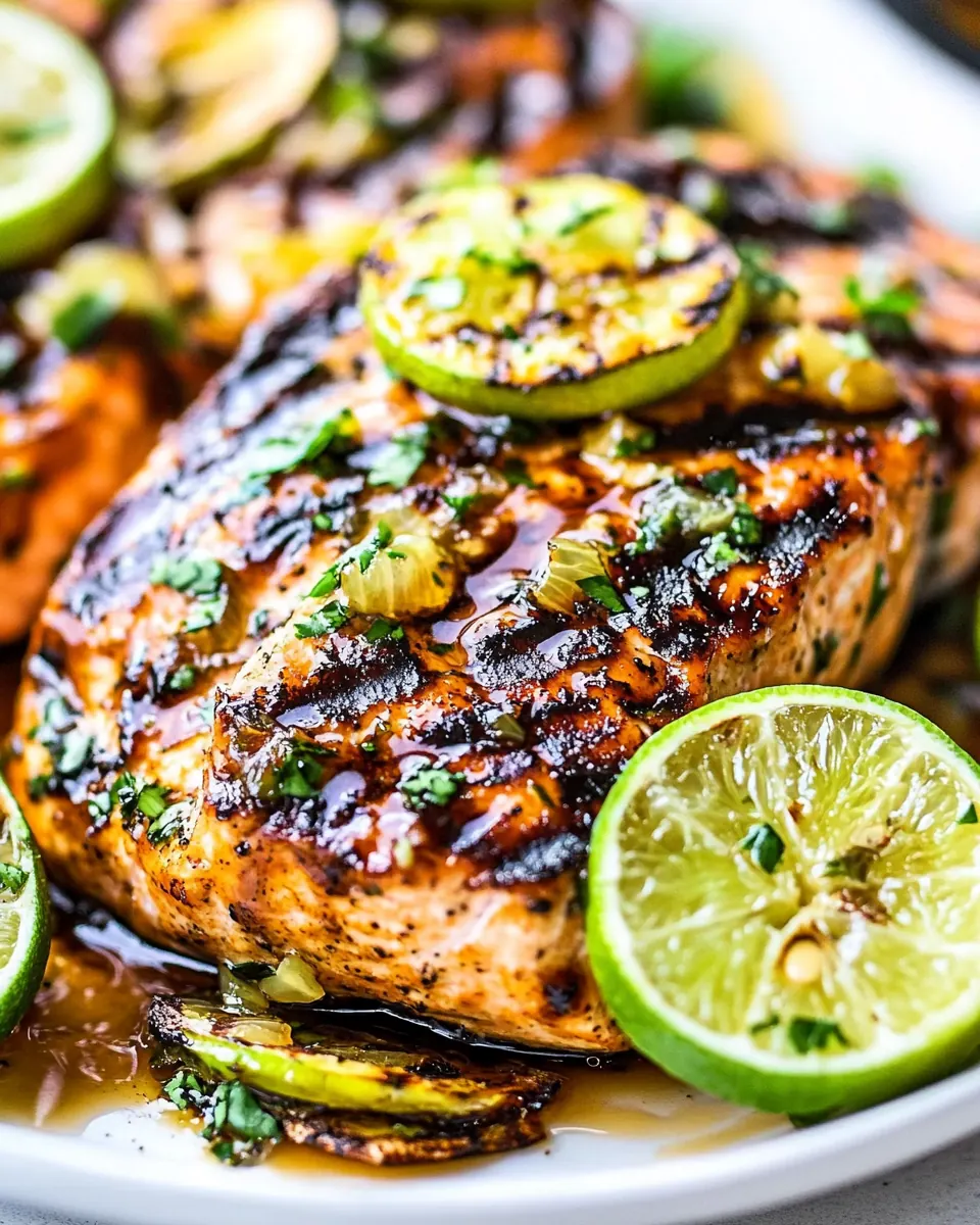 Grilled Honey Lime Salmon