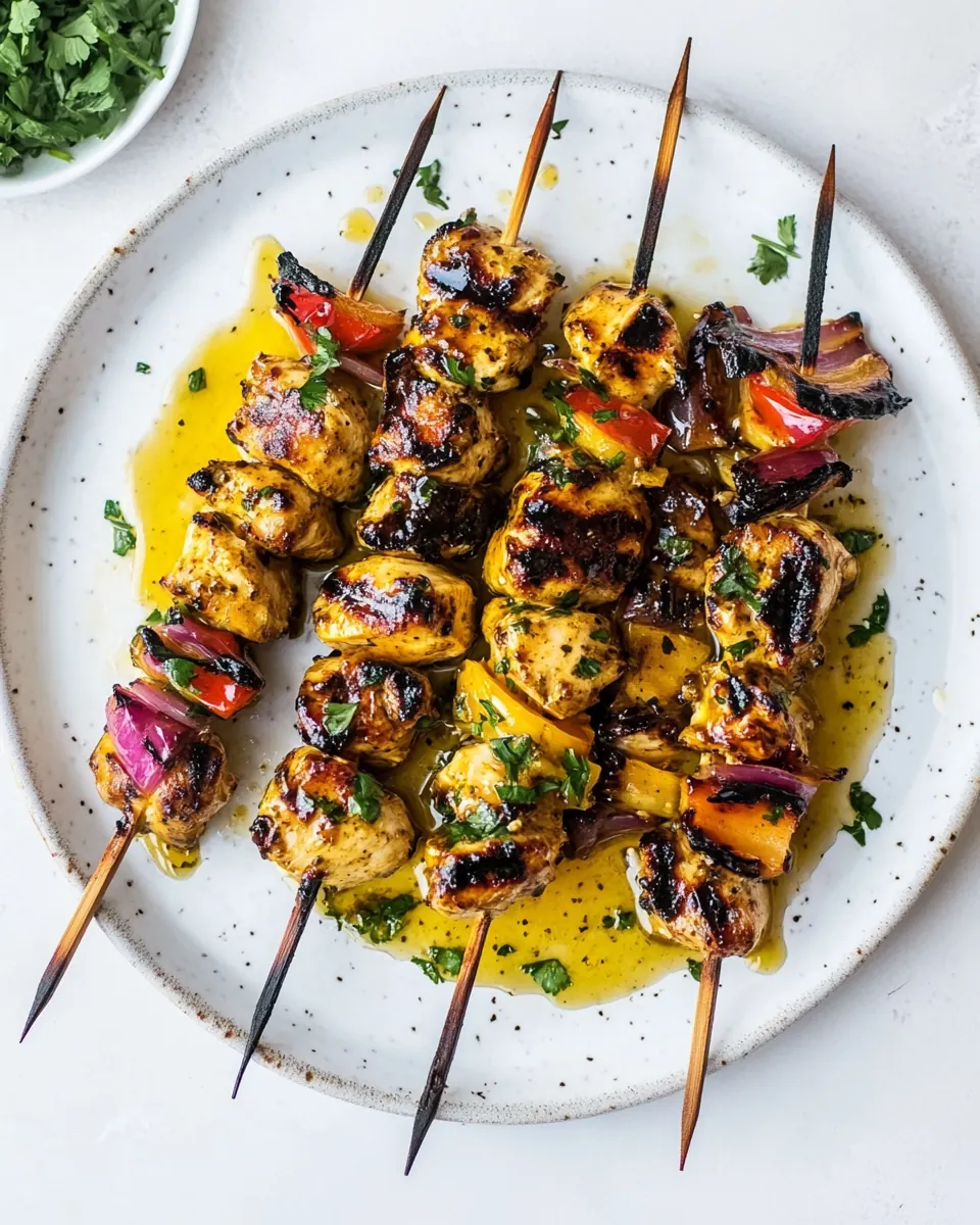 Grilled Honey Mustard Chicken Skewers