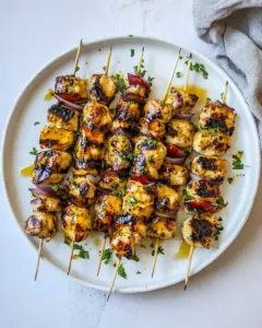 Grilled Honey Mustard Chicken Skewers