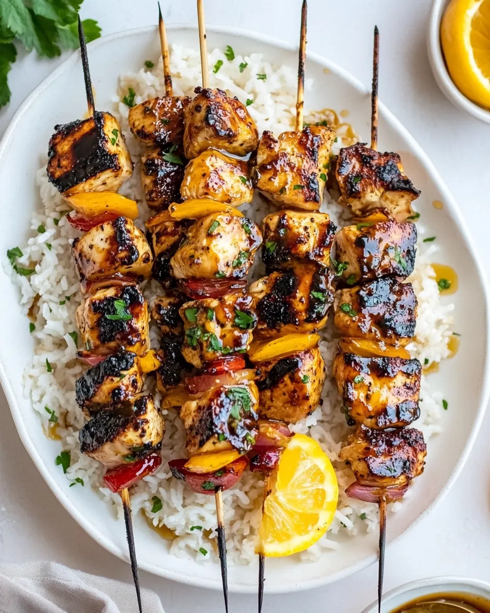 Grilled Honey Mustard Chicken Skewers