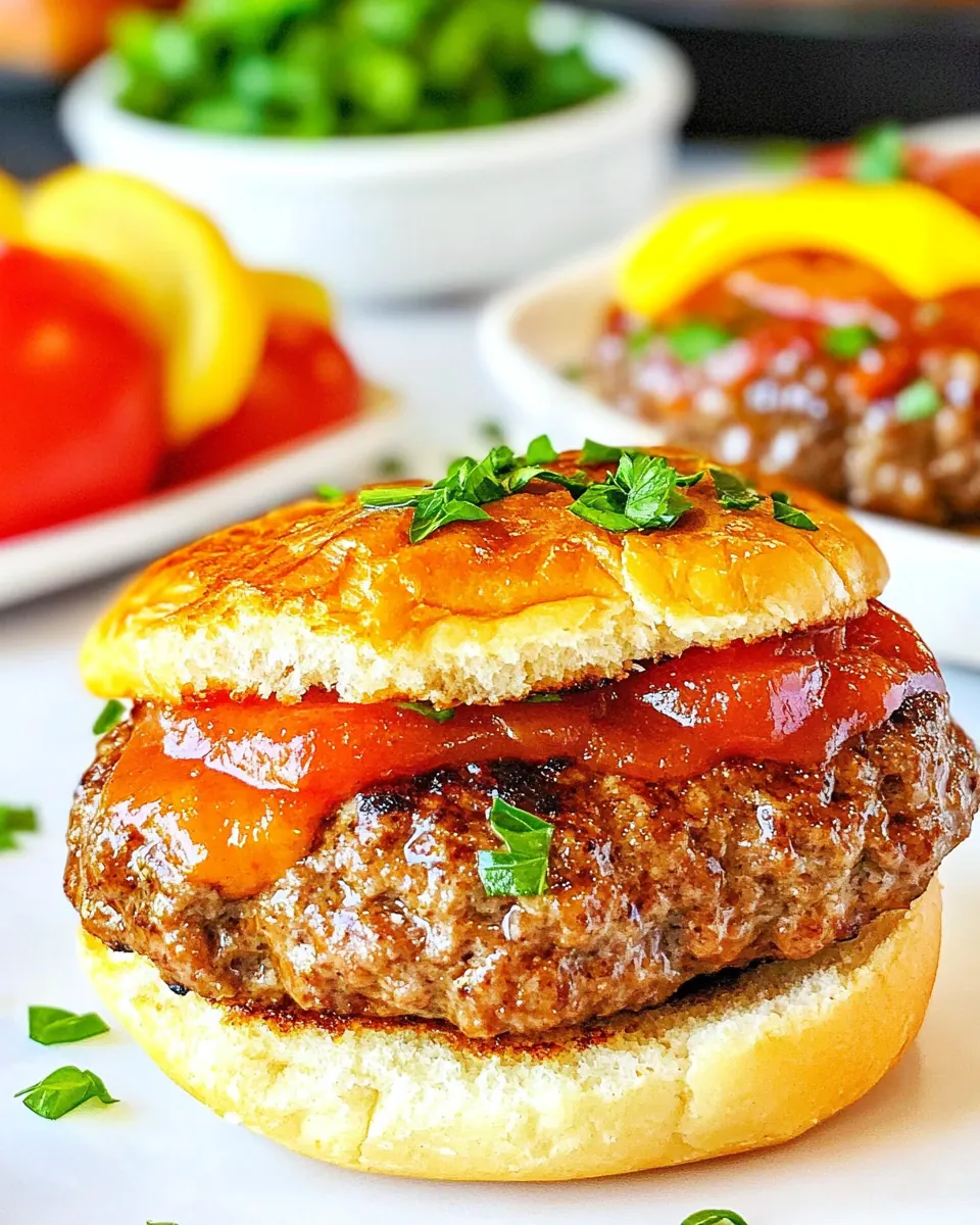 Grilled Meatloaf Burgers