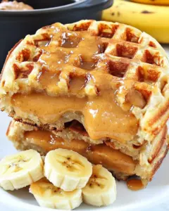 Grilled Peanut Butter Honey Banana Waffle Sandwiches