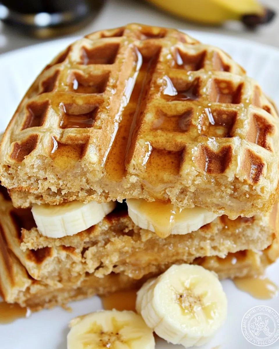Grilled Peanut Butter Honey Banana Waffle Sandwiches