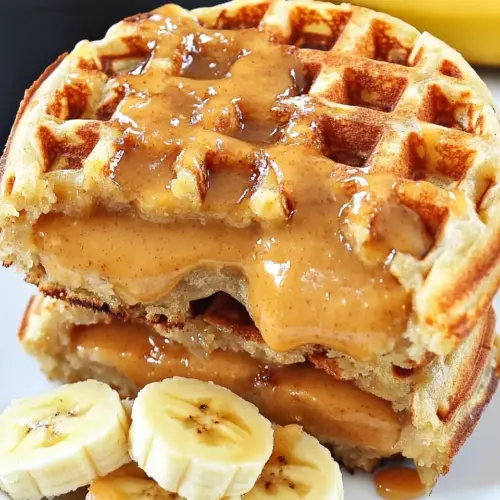 Grilled Peanut Butter Honey Banana Waffle Sandwiches