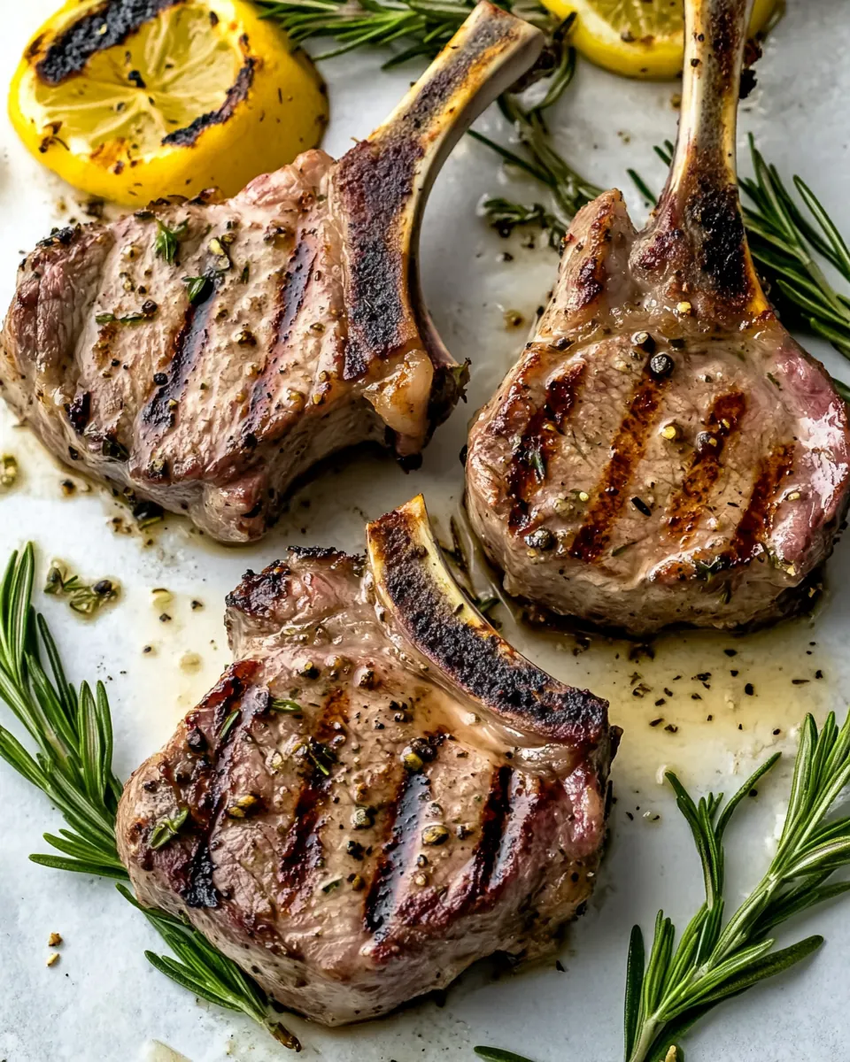 Grilled Rosemary Lamb Chops
