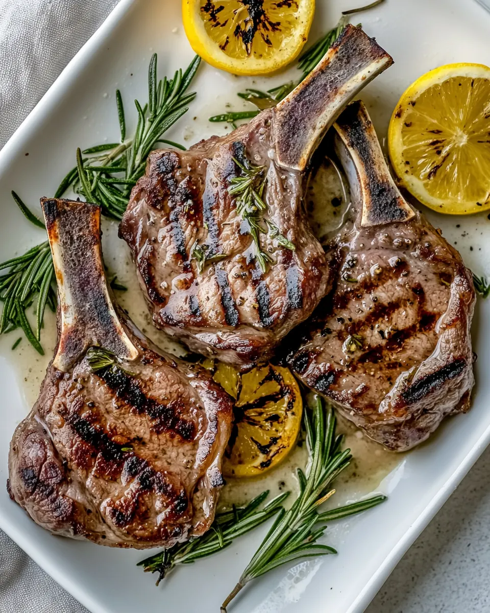 Grilled Rosemary Lamb Chops