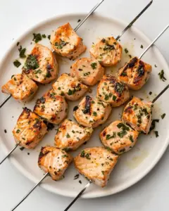 Grilled Salmon Kebabs