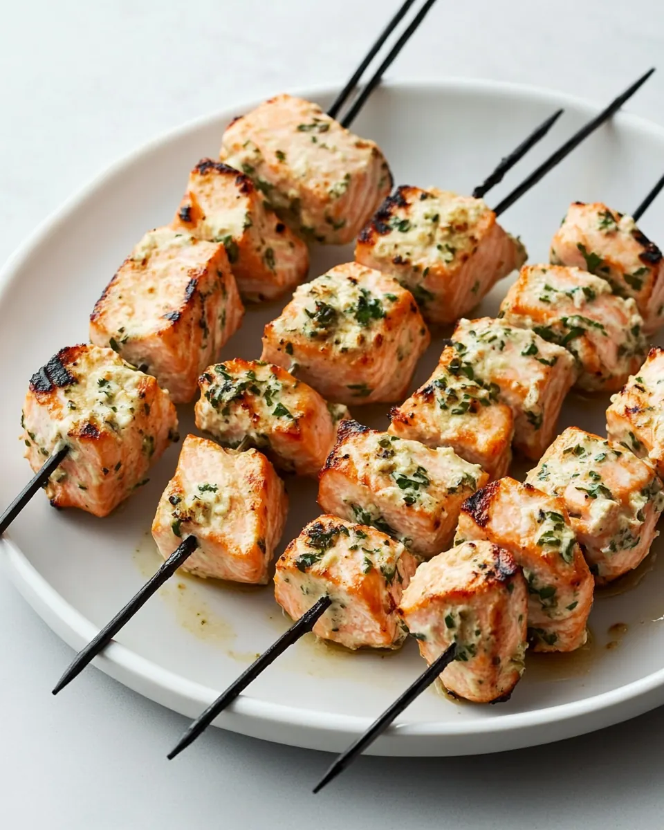 Grilled Salmon Kebabs