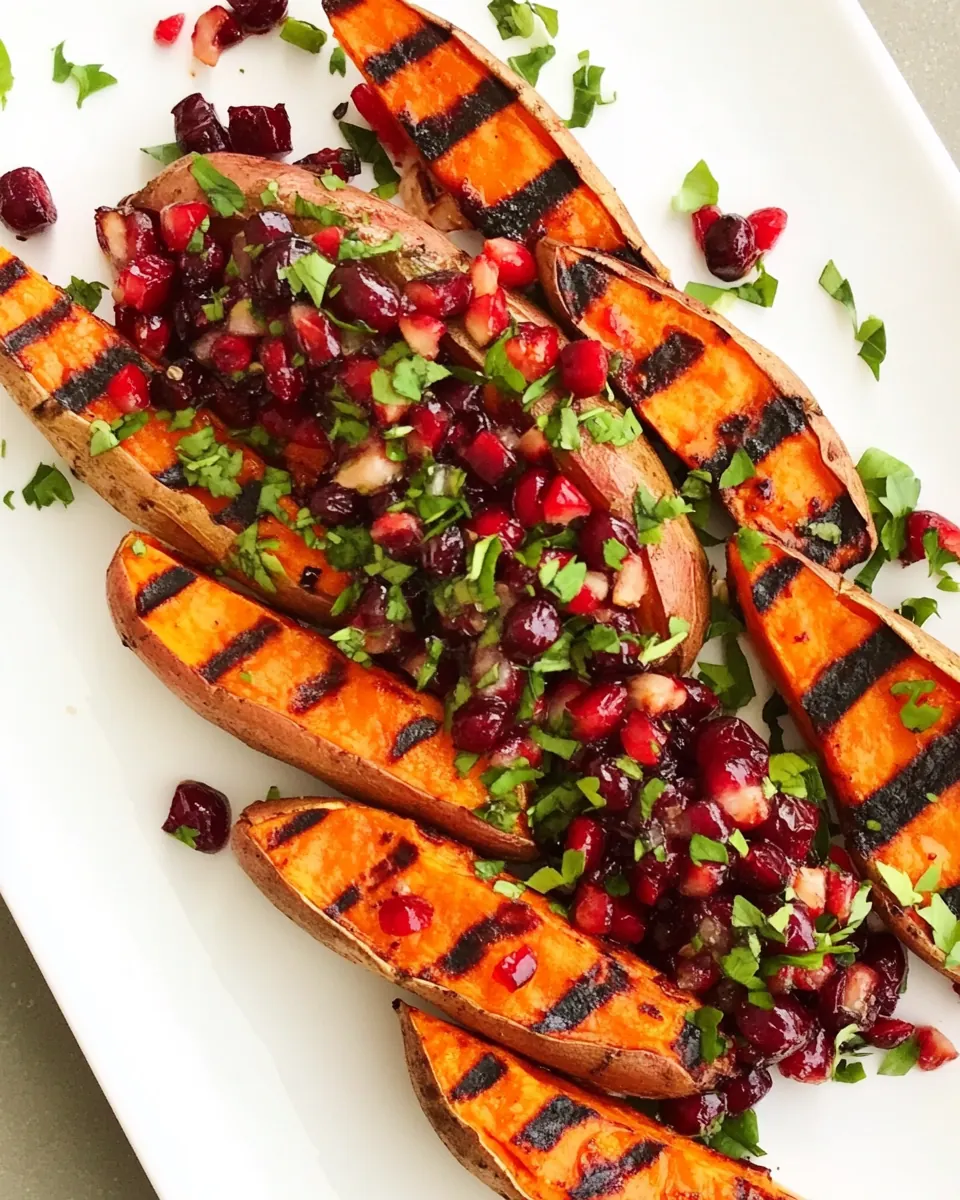Grilled Sweet Potatoes with Cherry Salsa
