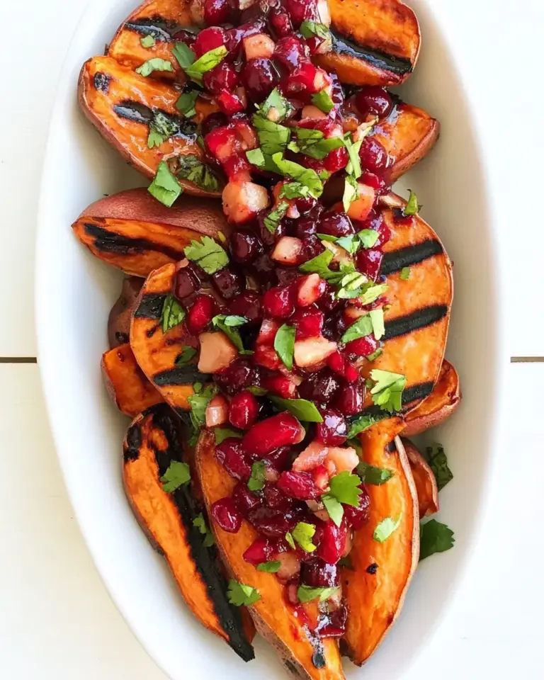 Grilled Sweet Potatoes with Cherry Salsa