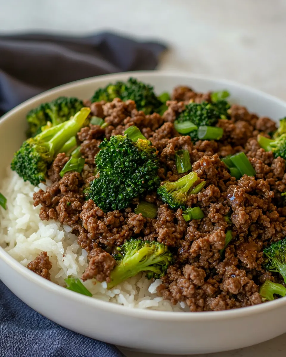 Ground Beef and Broccoli