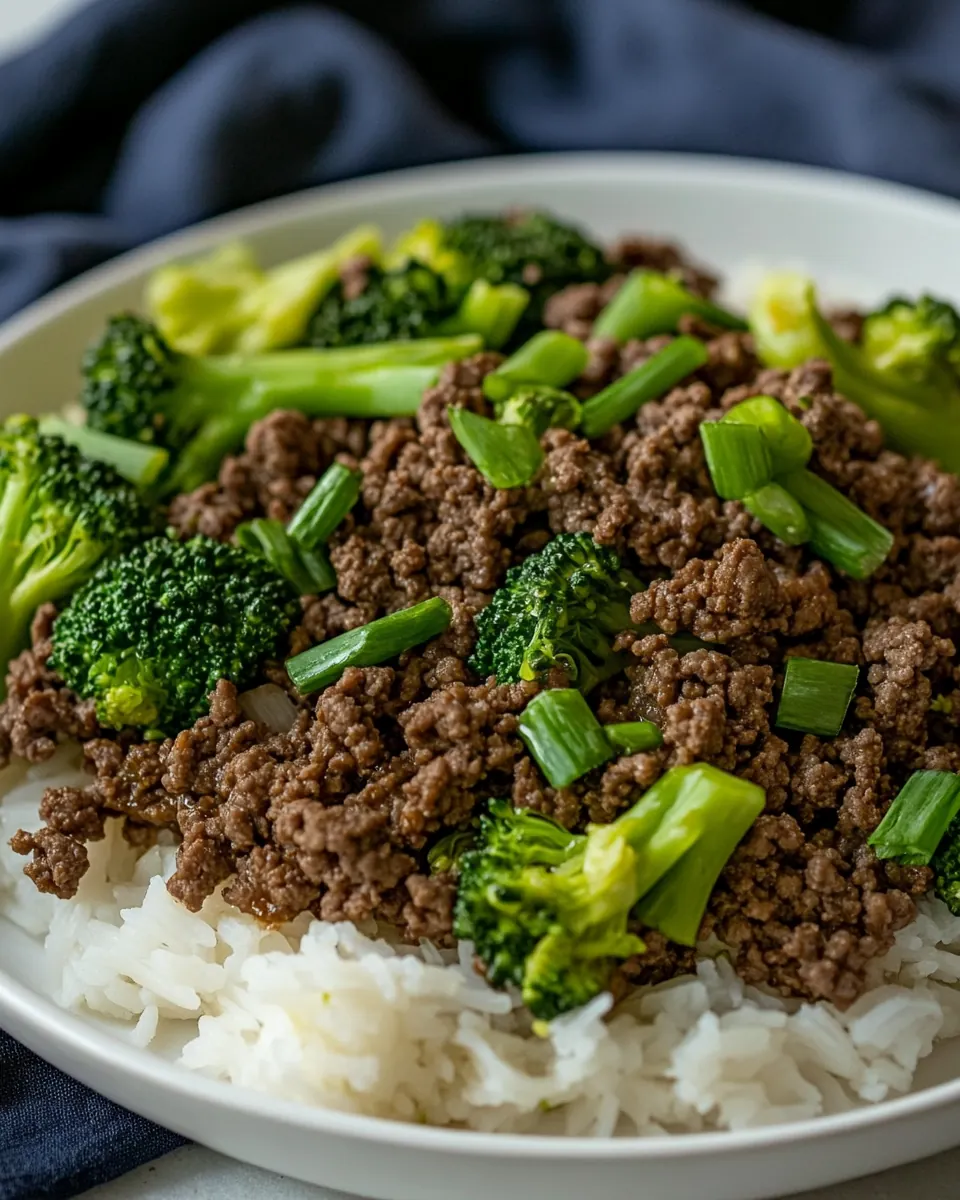 Ground Beef and Broccoli