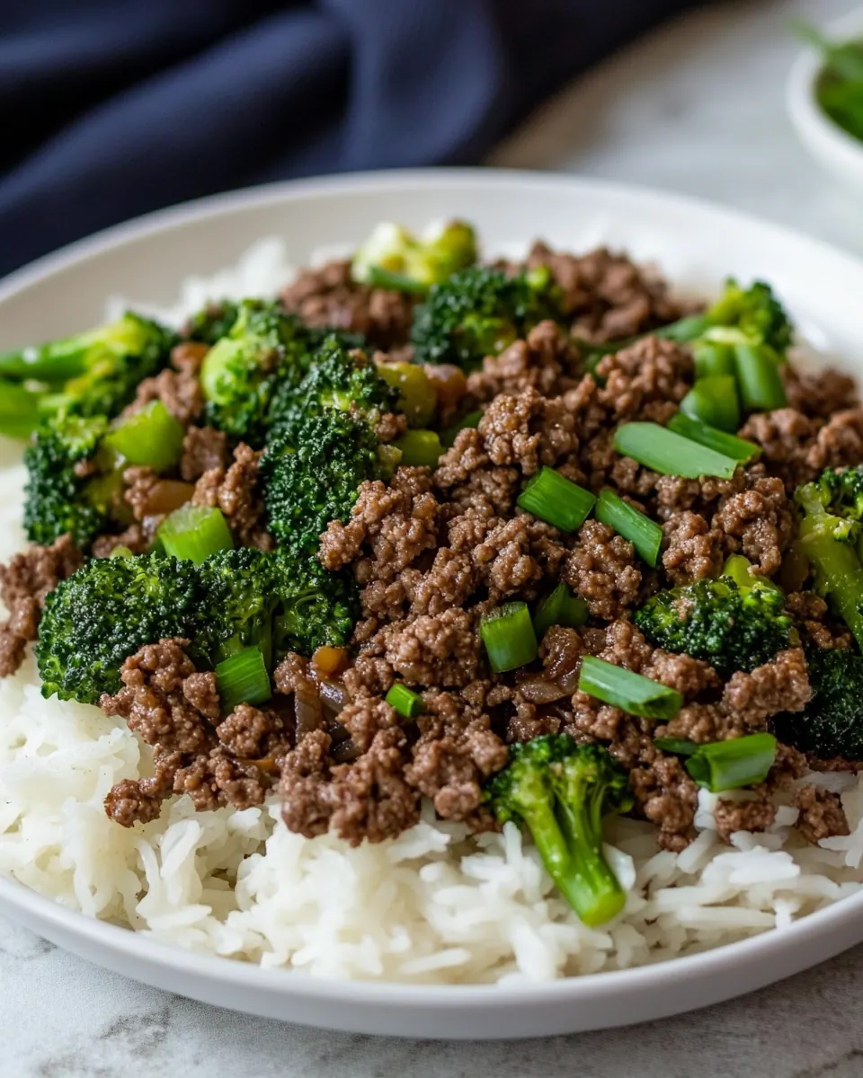 Ground Beef and Broccoli