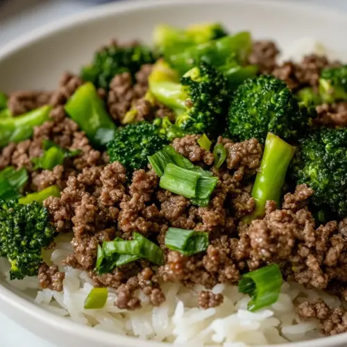 Ground Beef and Broccoli