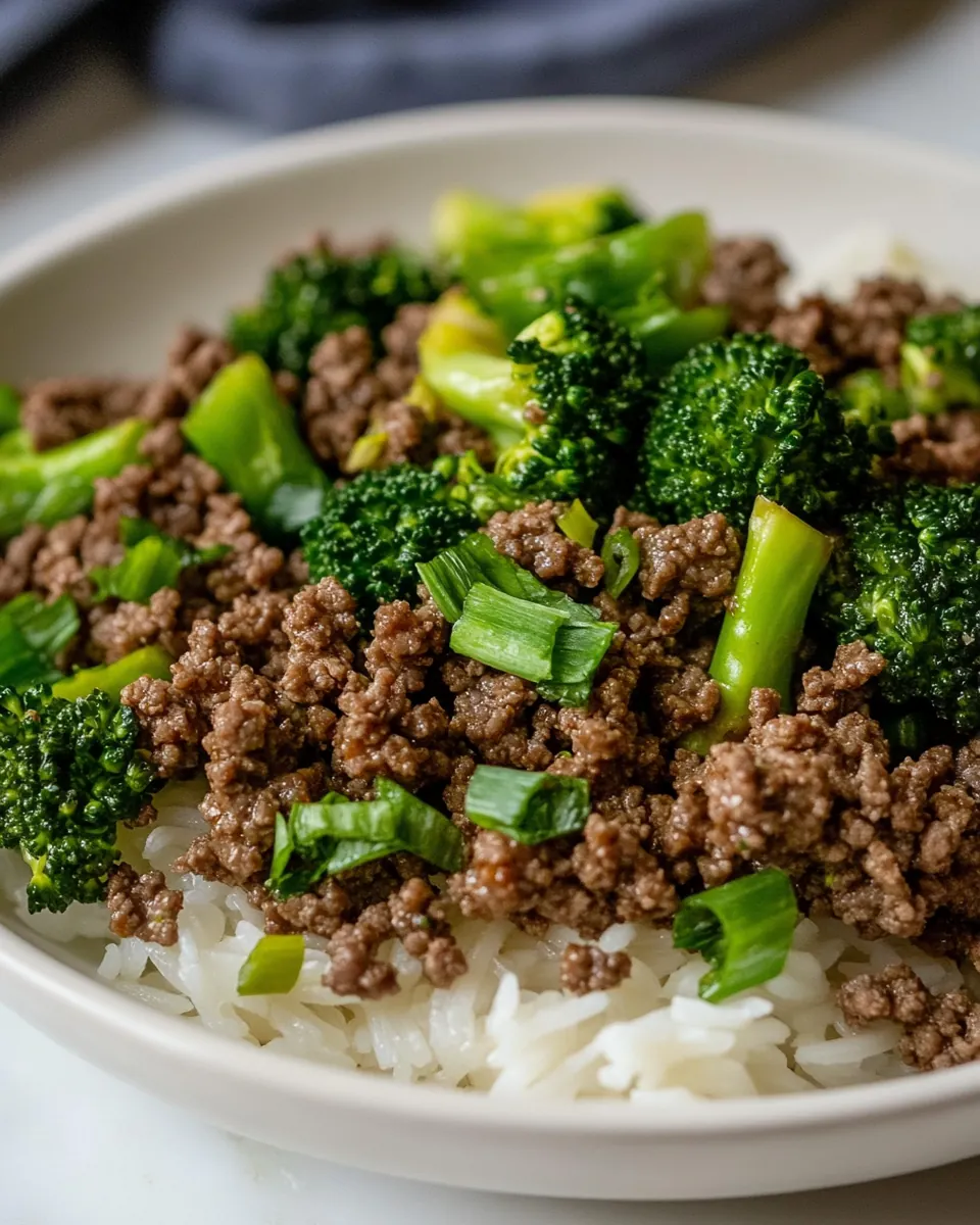 Ground Beef and Broccoli