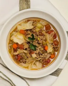 Ground Beef and Cabbage Soup