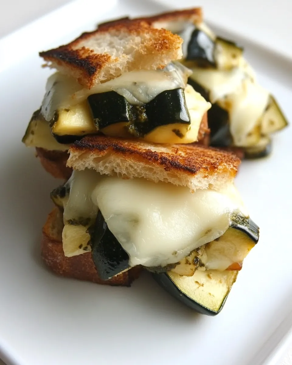 Gruyère and Zucchini Sandwiches with Smoky Pesto